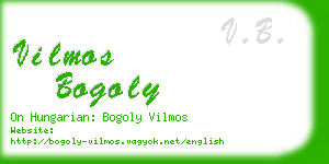 vilmos bogoly business card